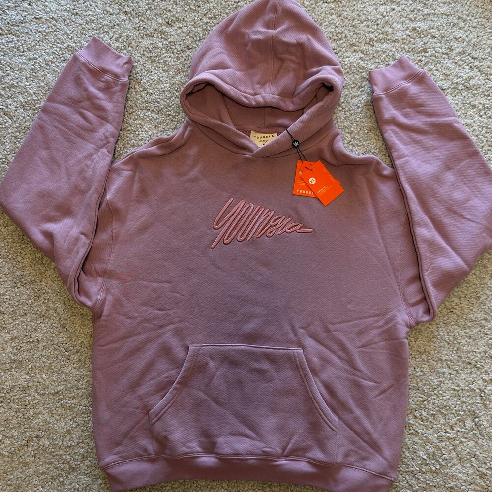 Men's YoungLA 510 WavyHoodie (Rare), LogoEmbroidery XL, 100%Cotton NWT, Lavender